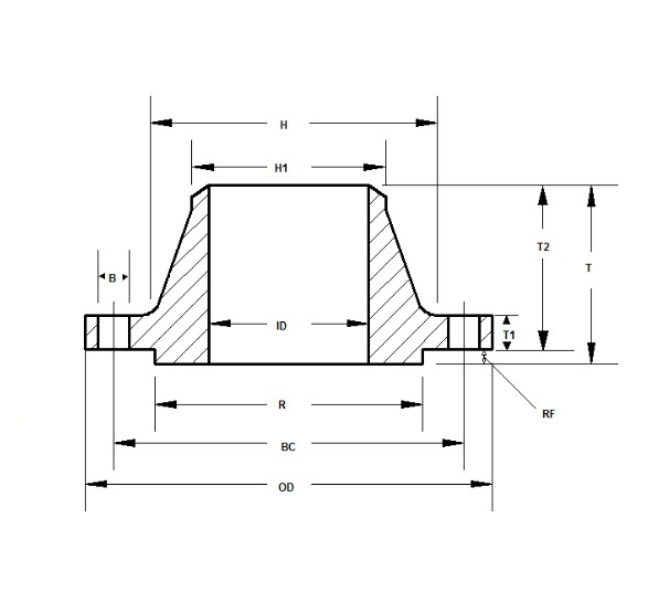 ASME B165 Welding Neck Flange Class 600 in inches ASME B165 Welding Neck Flange Class 600 in inches